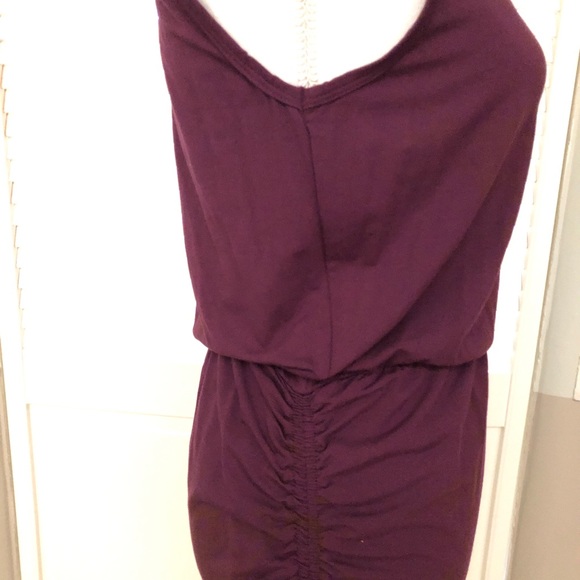 NWT Calvin Klein Dress Ruched Bottom Size 8 Plum Dark Purple Aubergine - Picture 6 of 9
